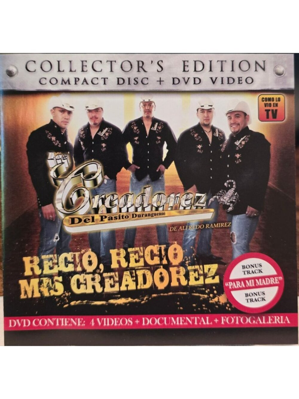 Los Creadorez Del Pasito Duranguense Collectors Edition Recio DVD + CD 38121cd
